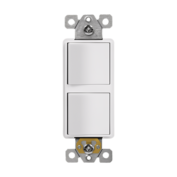Enerlites 15A Dual Rocker Switches, Single Pole